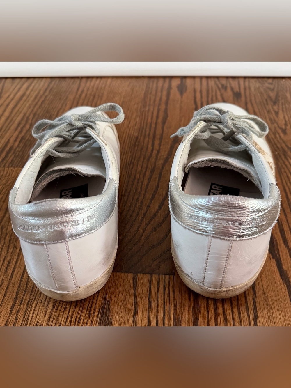 Golden Goose Super Star Sneaker with Gold Glitter Star Accent - 38 - Picture 7 of 7